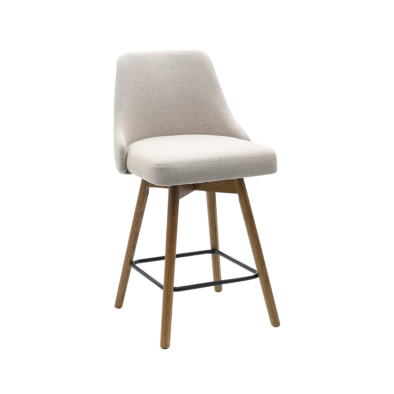 Sedile morbide parte in alto con gamba in legno girevole